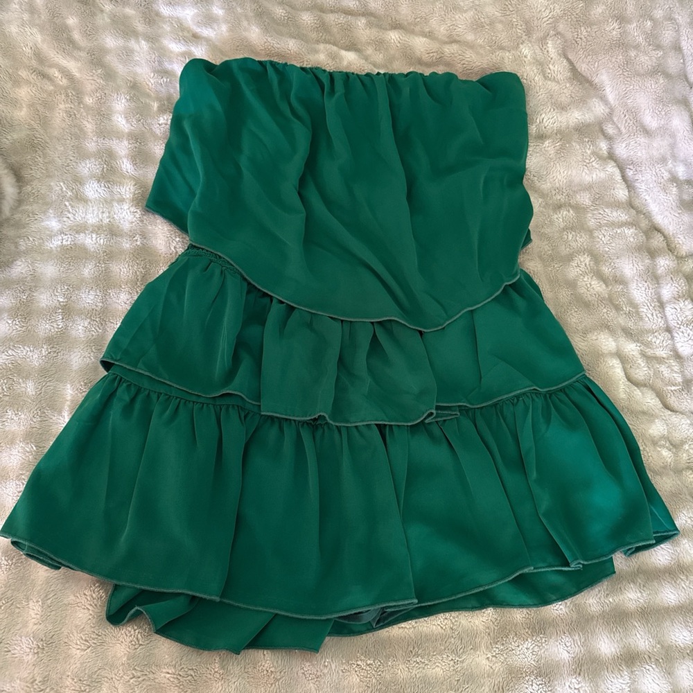 Elegant Green Strapless Jumpsuit